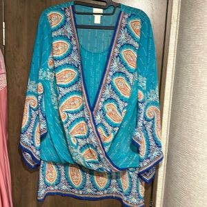 Chico’s Paisley Sheer Blouse 1